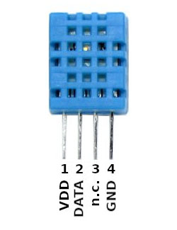 Função dos pinos do sensor DHT11